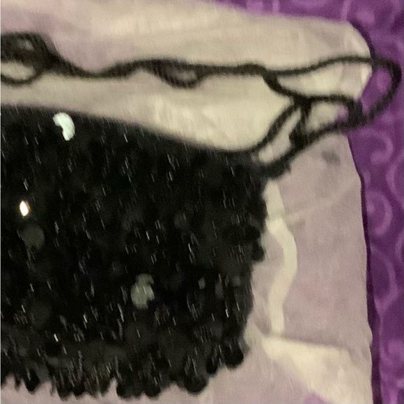 Fancy party bag Black sequins - Picture 2 of 2